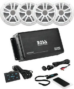 ASK904B.64 WEATHERPROOF AMPLIFIER & SPEAKER PACKAGE (BOSS AUDIO)